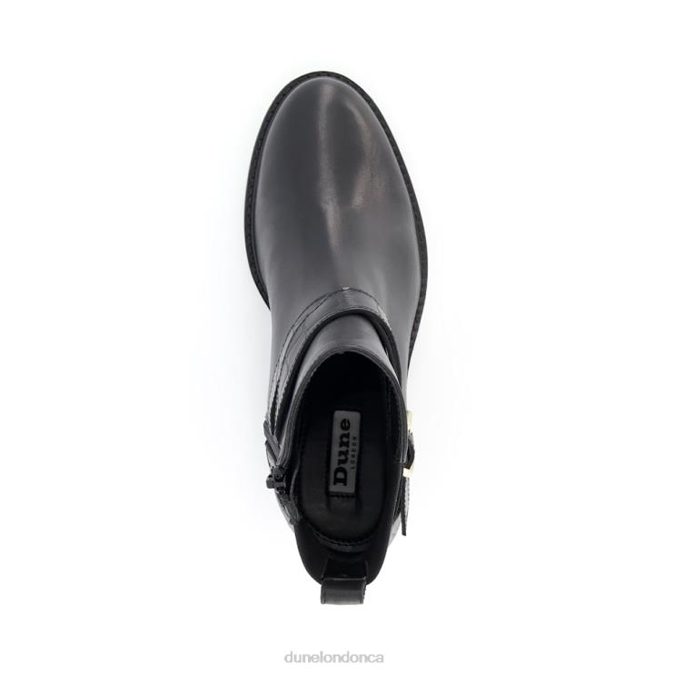 Dune London Poet Women Block Heel Ankle Strap Boots Black 2Z0DB368