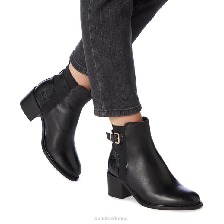 Dune London Poetic Women Wide Fit Low Block Heel Ankle Boots Black 2Z0DB664