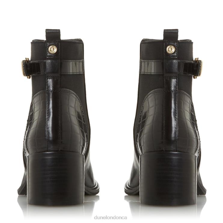 Dune London Poetic Women Wide Fit Low Block Heel Ankle Boots Black 2Z0DB664