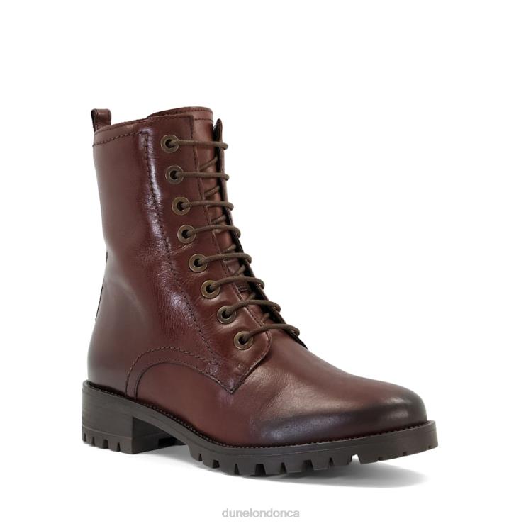Dune London Prestone Women Cleated Sole Lace-Up Hiker Boots Brown 2Z0DB441