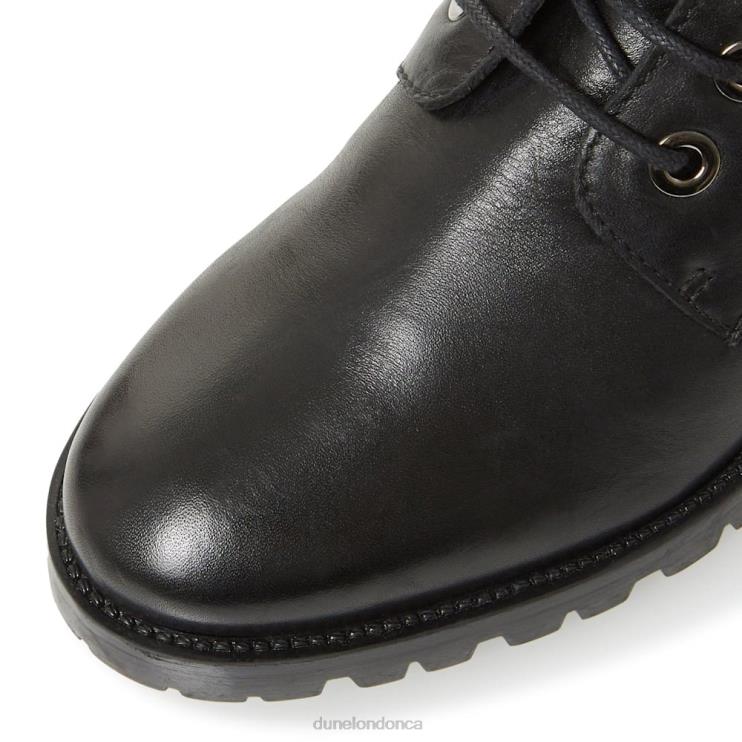 Dune London Prestone Women Wide Fit Lace-Up Boots Black 2Z0DB603