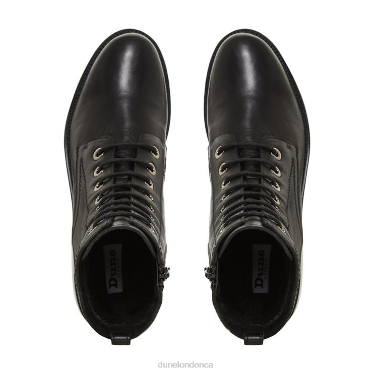 Dune London Prestone Women Wide Fit Lace-Up Boots Black 2Z0DB603