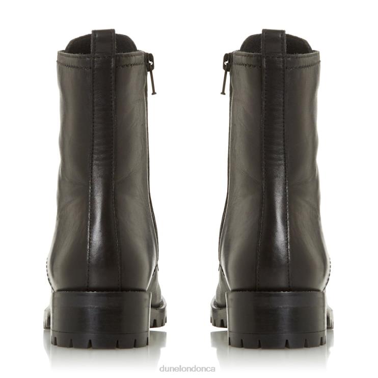 Dune London Prestone Women Wide Fit Lace-Up Boots Black 2Z0DB603