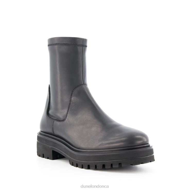Dune London Putneys Women Stretch Leather Sock Boots Black 2Z0DB379