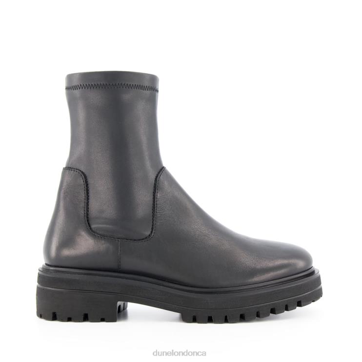 Dune London Putneys Women Stretch Leather Sock Boots Black 2Z0DB379