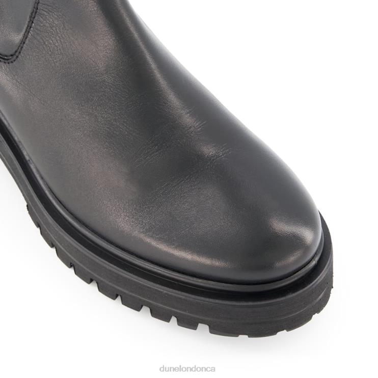 Dune London Putneys Women Stretch Leather Sock Boots Black 2Z0DB379