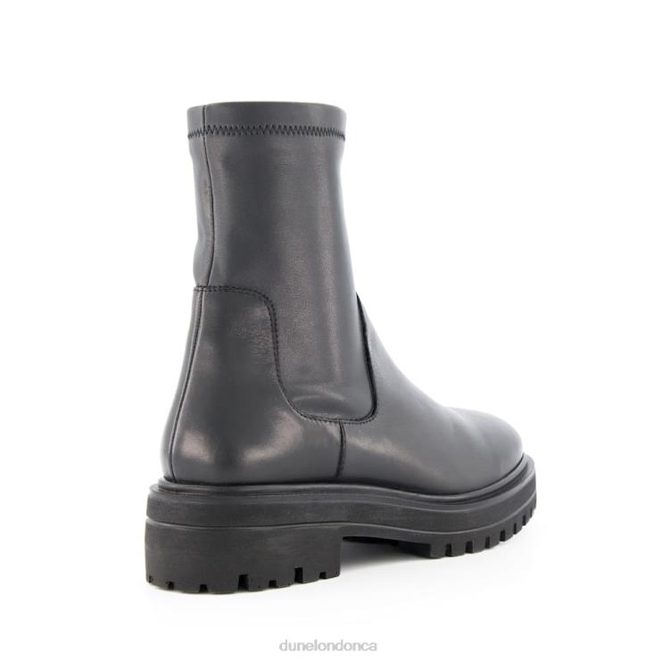 Dune London Putneys Women Stretch Leather Sock Boots Black 2Z0DB379