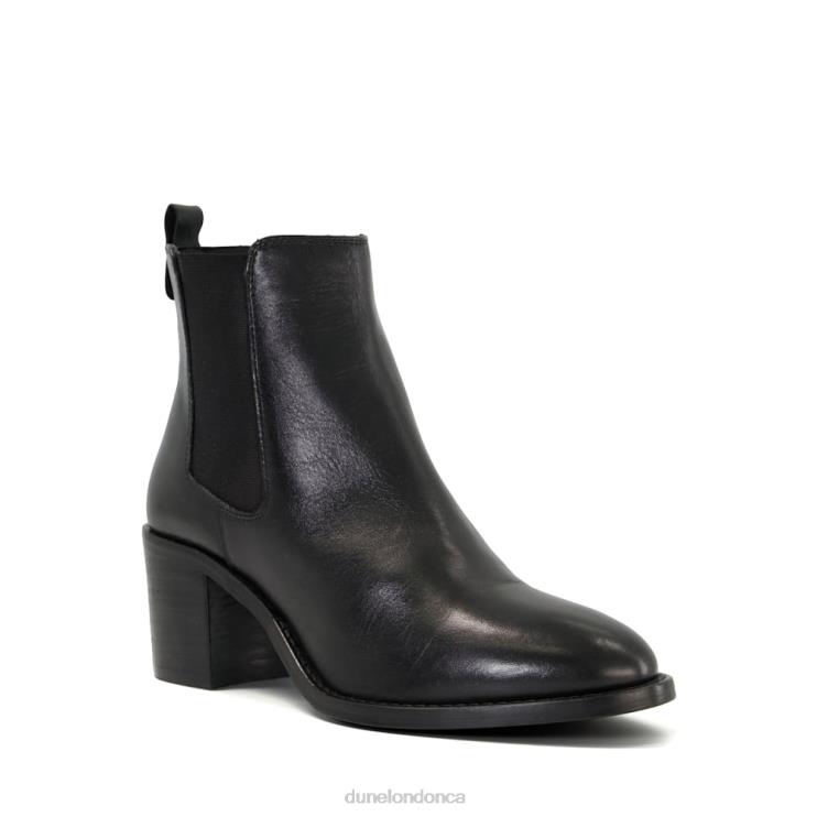 Dune London Pembly Women Leather Block-Heel Chelsea Boots Black 2Z0DB372