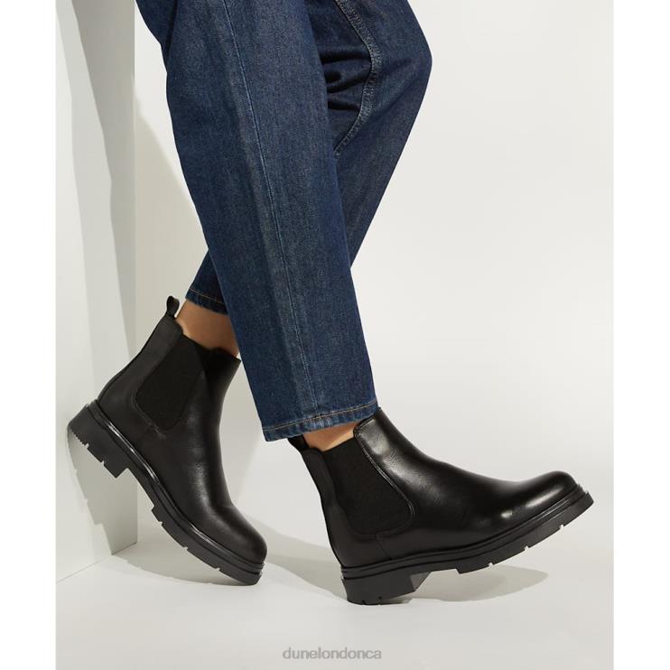 Dune London Pinot Women Leather Chelsea Boots Black 2Z0DB313
