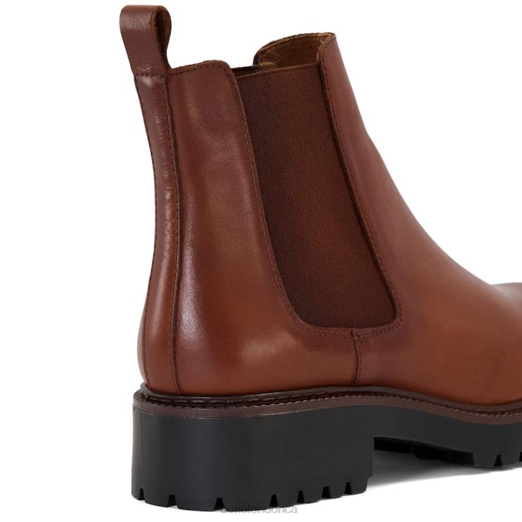 Dune London Porche Women Leather Chelsea Boots Tan 2Z0DB556