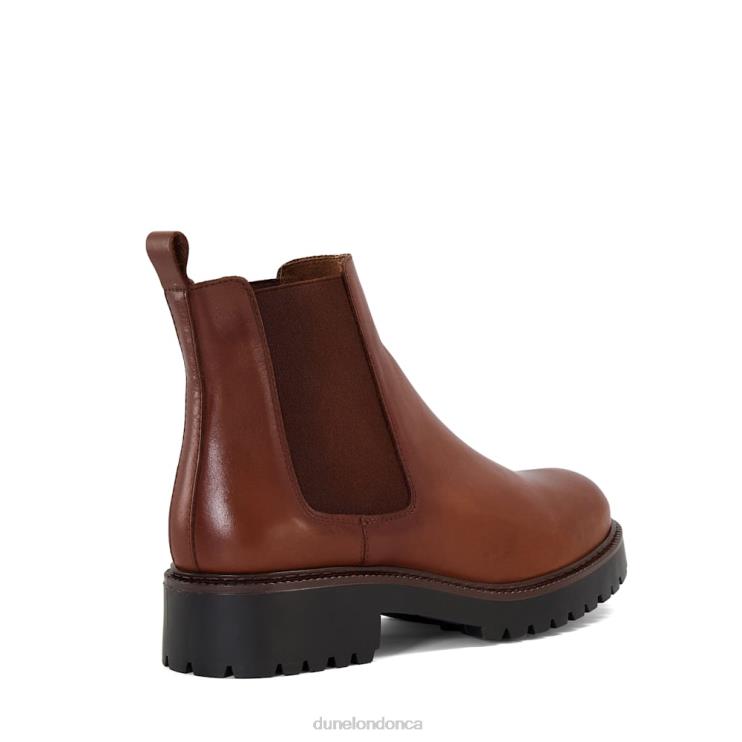 Dune London Porche Women Leather Chelsea Boots Tan 2Z0DB556