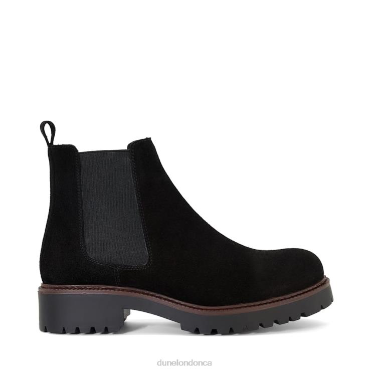 Dune London Porche Women Suede Chelsea Boots Black 2Z0DB279