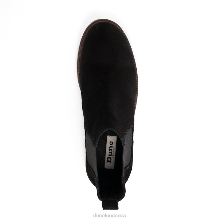 Dune London Porche Women Suede Chelsea Boots Black 2Z0DB279