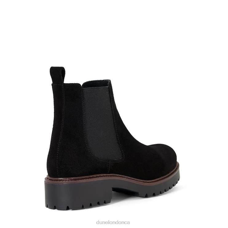 Dune London Porche Women Suede Chelsea Boots Black 2Z0DB279