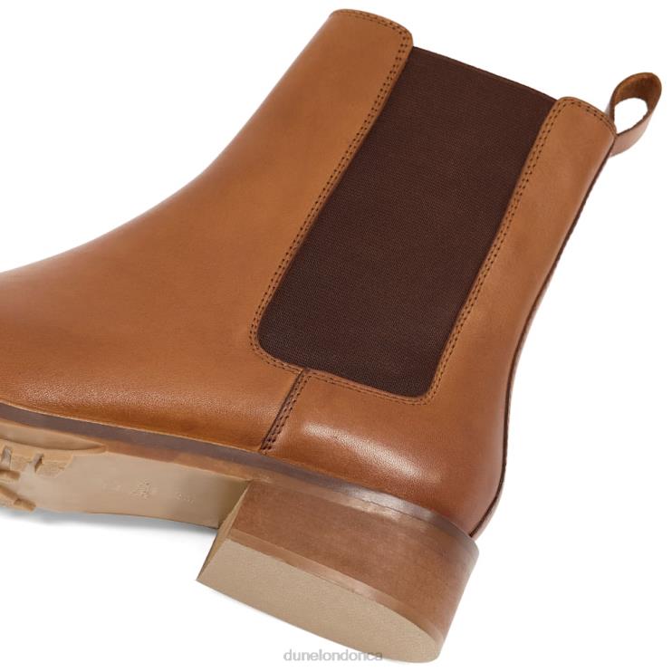 Dune London Portel Women Leather Chelsea Boots Tan 2Z0DB276
