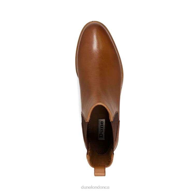 Dune London Portel Women Leather Chelsea Boots Tan 2Z0DB276