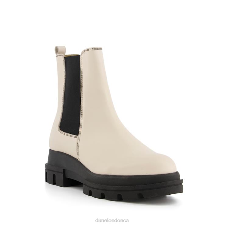 Dune London Provenses Women Leather Chunky Sole Chelsea Boots Ecru 2Z0DB533