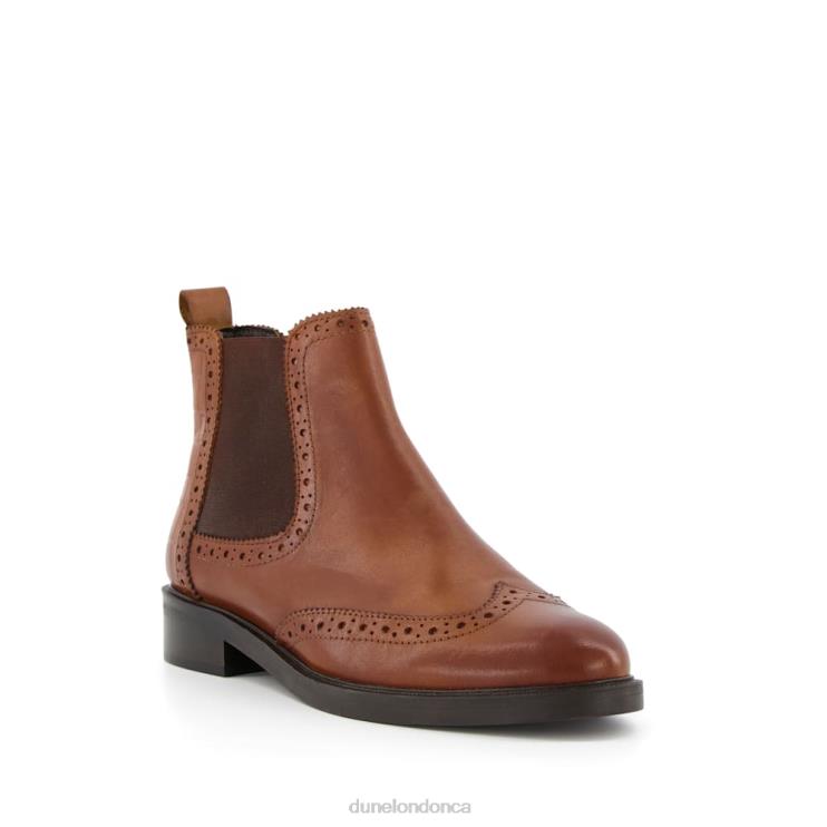 Dune London Quest Women Brogue Detail Chelsea Boots Tan 2Z0DB381