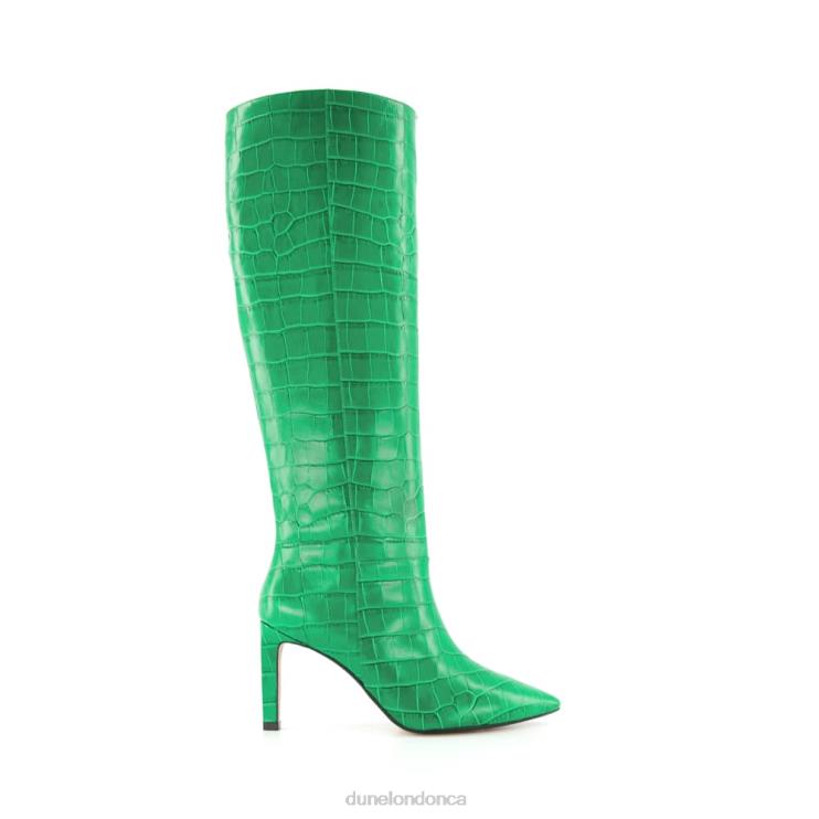 Dune London Spice Women Pointed Stiletto Knee High Heeled Boots Green 2Z0DB511
