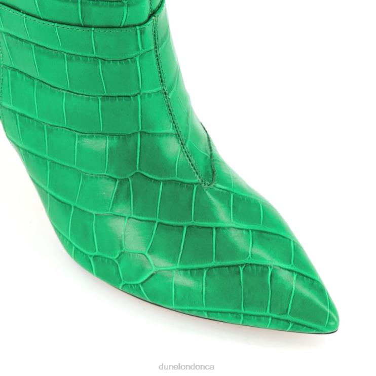 Dune London Spice Women Pointed Stiletto Knee High Heeled Boots Green 2Z0DB511