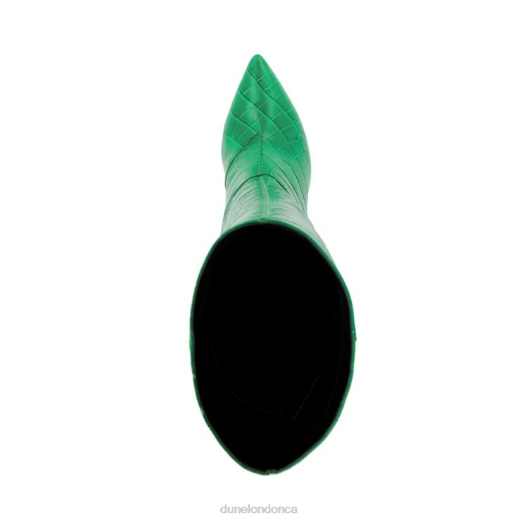 Dune London Spice Women Pointed Stiletto Knee High Heeled Boots Green 2Z0DB511