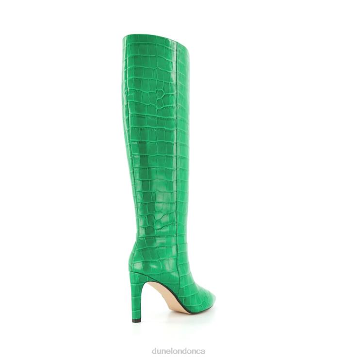 Dune London Spice Women Pointed Stiletto Knee High Heeled Boots Green 2Z0DB511