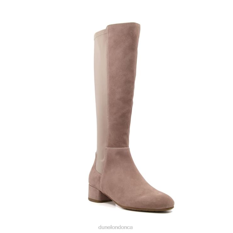 Dune London Tayla Women Stretch-Suede Knee-High Boots Taupe 2Z0DB300