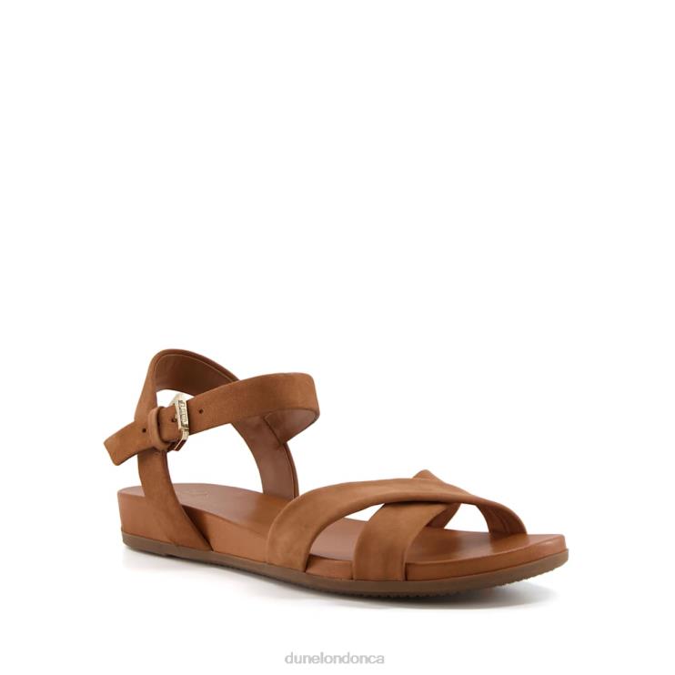 Dune London Landie Women Leather Sandals Camel 2Z0DB339