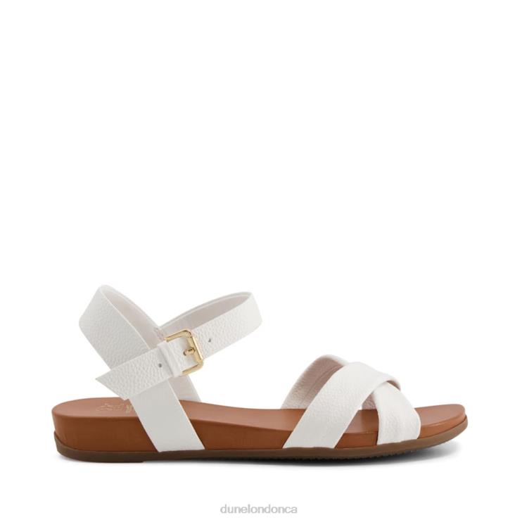 Dune London Landie Women Leather Sandals White 2Z0DB340