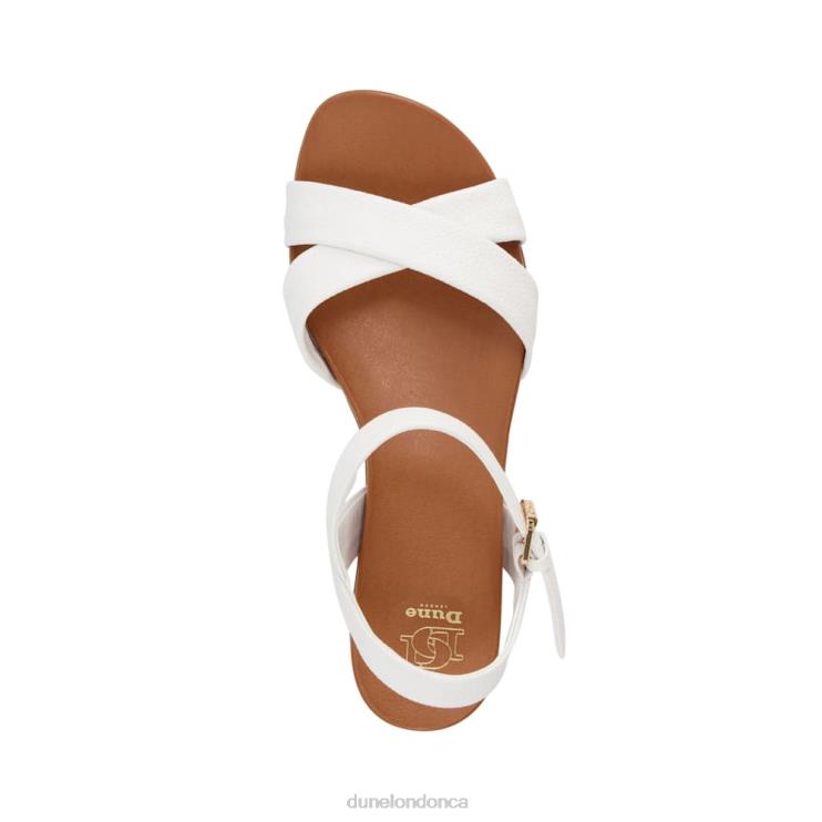 Dune London Landie Women Leather Sandals White 2Z0DB340