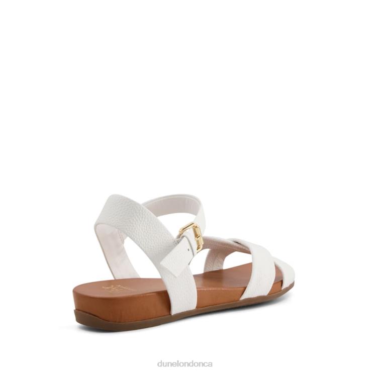 Dune London Landie Women Leather Sandals White 2Z0DB340