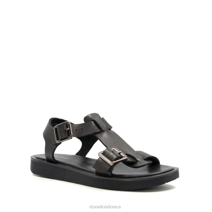 Dune London Langlie Women Chunky Buckle Flat Sandals Black 2Z0DB535
