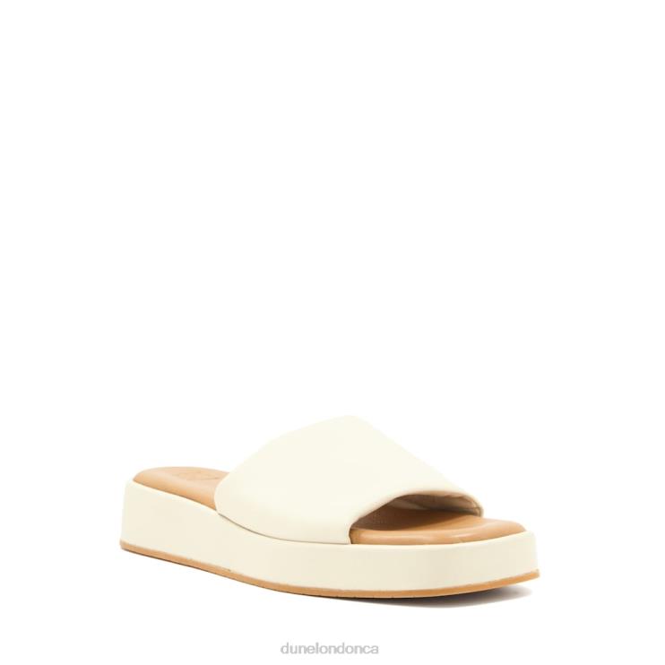 Dune London Larley Women Open-Toe Flatform Slides Ecru 2Z0DB583
