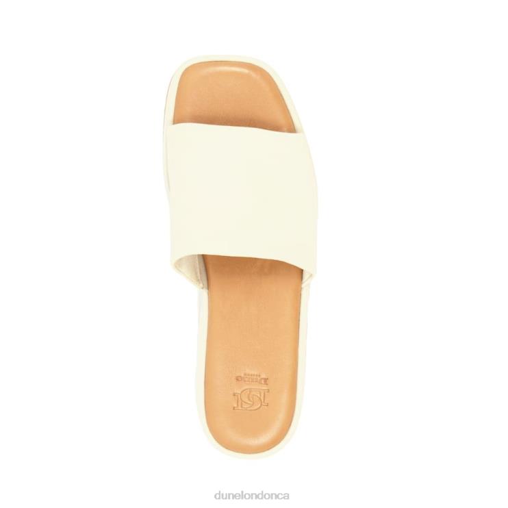 Dune London Larley Women Open-Toe Flatform Slides Ecru 2Z0DB583