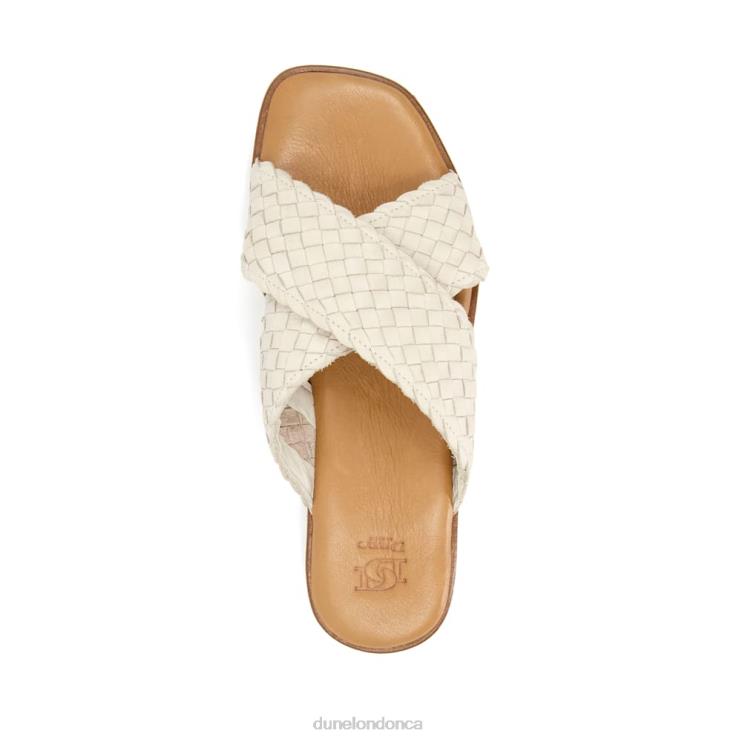 Dune London Lexey Women Woven Leather Sliders Ecru 2Z0DB320
