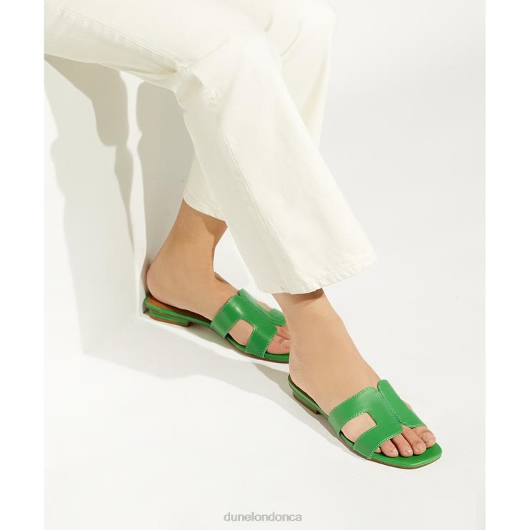 Dune London Loupe Women Smart Slider Sandals Green 2Z0DB429