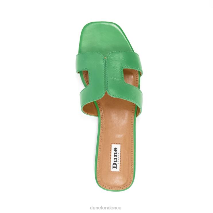 Dune London Loupe Women Smart Slider Sandals Green 2Z0DB429
