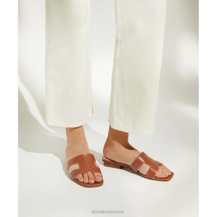 Dune London Loupe Women Smart Slider Sandals Tan 2Z0DB5