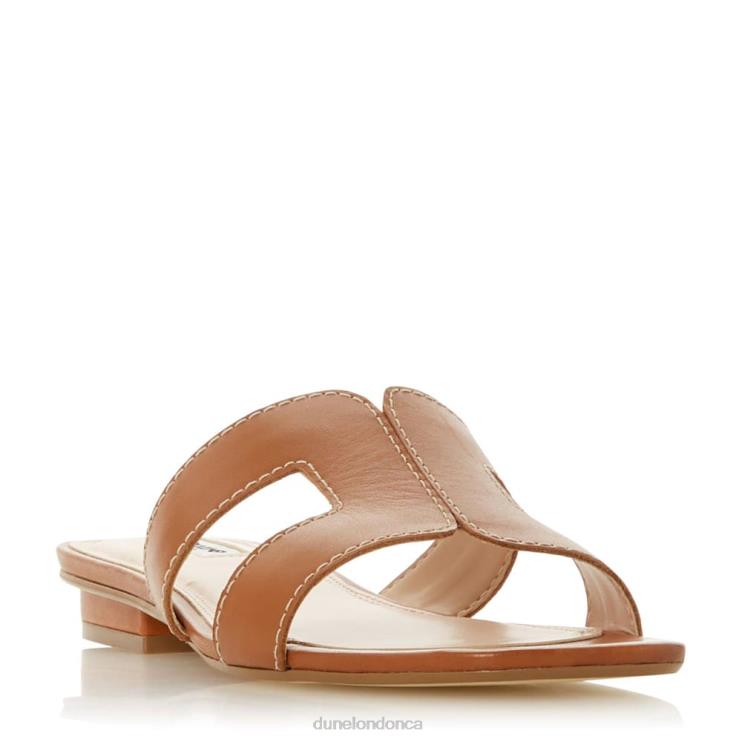 Dune London Loupe Women Wide Fit Smart Slider Sandals Tan 2Z0DB570