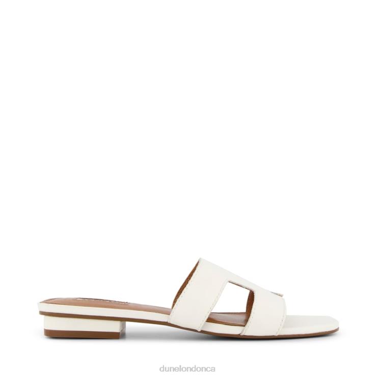 Dune London Loupe Women Wide Fit Smart Slider Sandals White 2Z0DB418