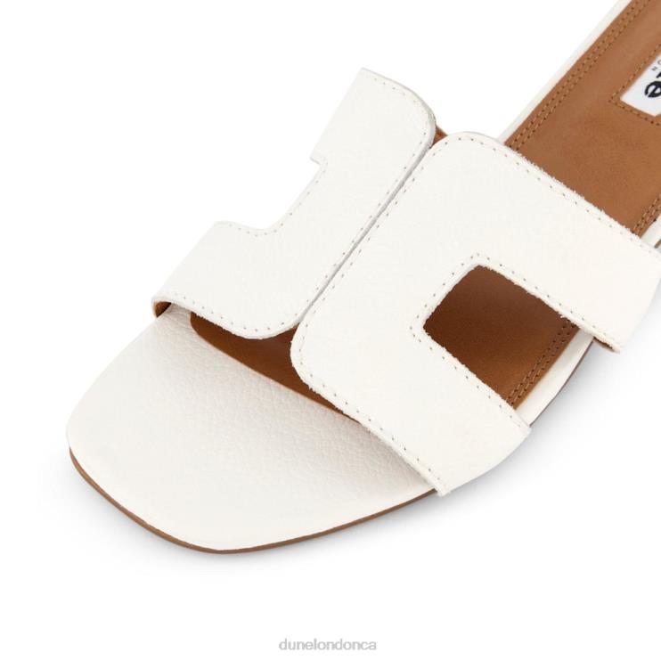 Dune London Loupe Women Wide Fit Smart Slider Sandals White 2Z0DB418