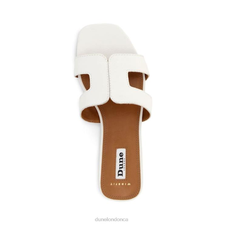 Dune London Loupe Women Wide Fit Smart Slider Sandals White 2Z0DB418