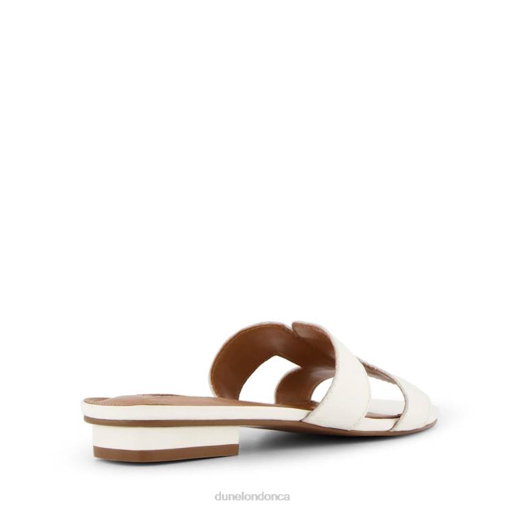 Dune London Loupe Women Wide Fit Smart Slider Sandals White 2Z0DB418
