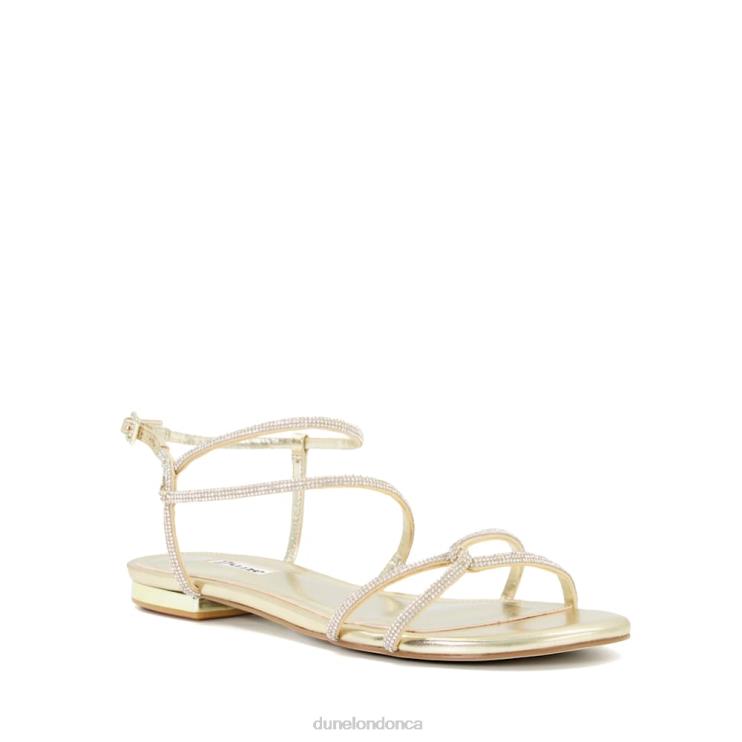 Dune London Nightly Women Jewel-T-Bar Sandals Champagne 2Z0DB459
