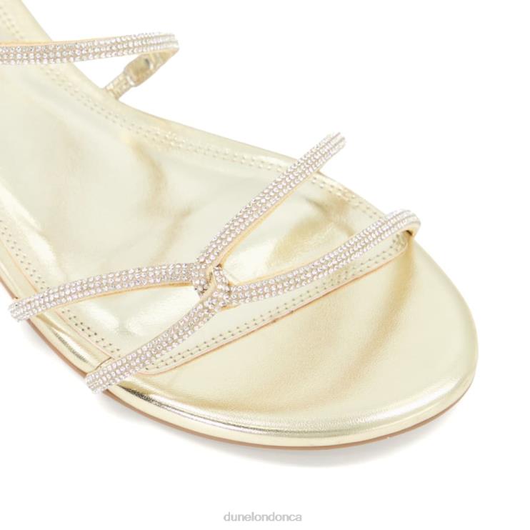 Dune London Nightly Women Jewel-T-Bar Sandals Champagne 2Z0DB459