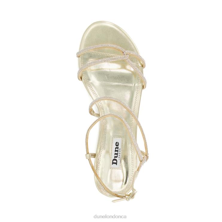 Dune London Nightly Women Jewel-T-Bar Sandals Champagne 2Z0DB459