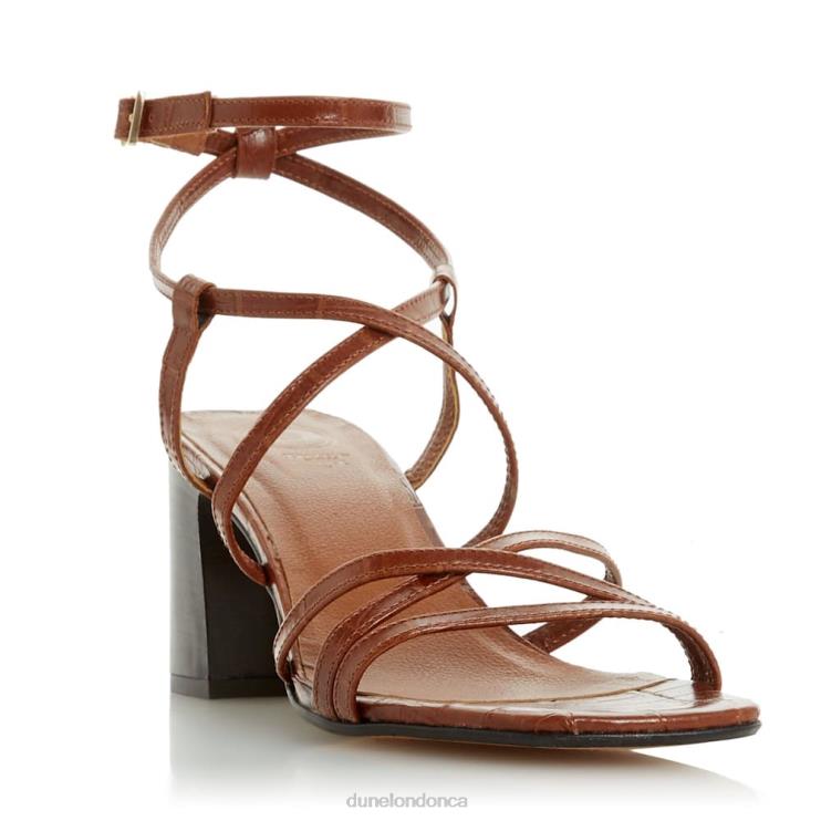 Dune London Inspire Women Strappy Block Heel Sandals Tan 2Z0DB657