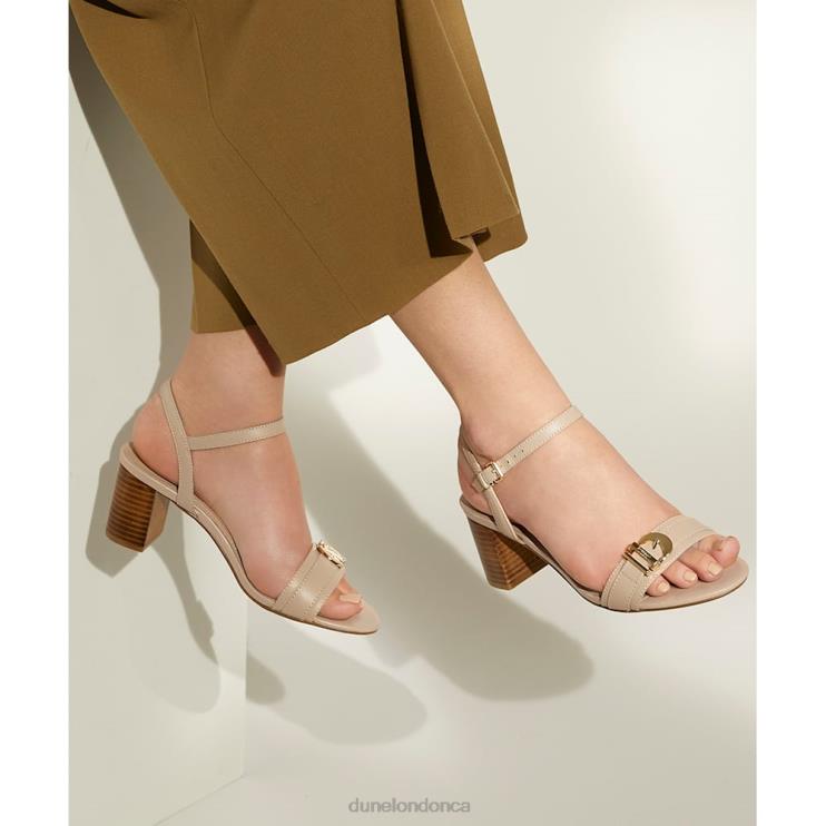 Dune London Jessie Women Buckle-Strap Block-Heel Sandals Blush 2Z0DB191