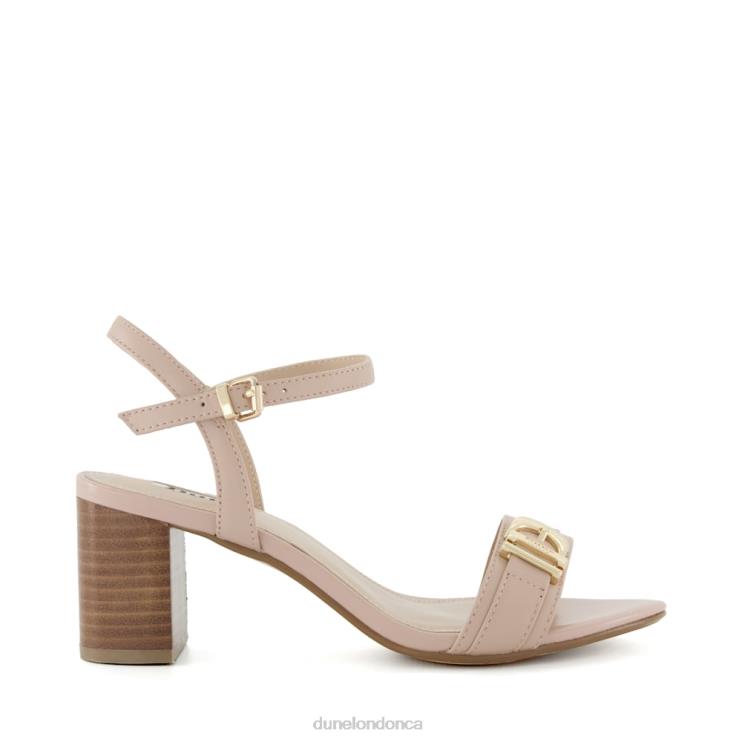 Dune London Jessie Women Buckle-Strap Block-Heel Sandals Blush 2Z0DB191