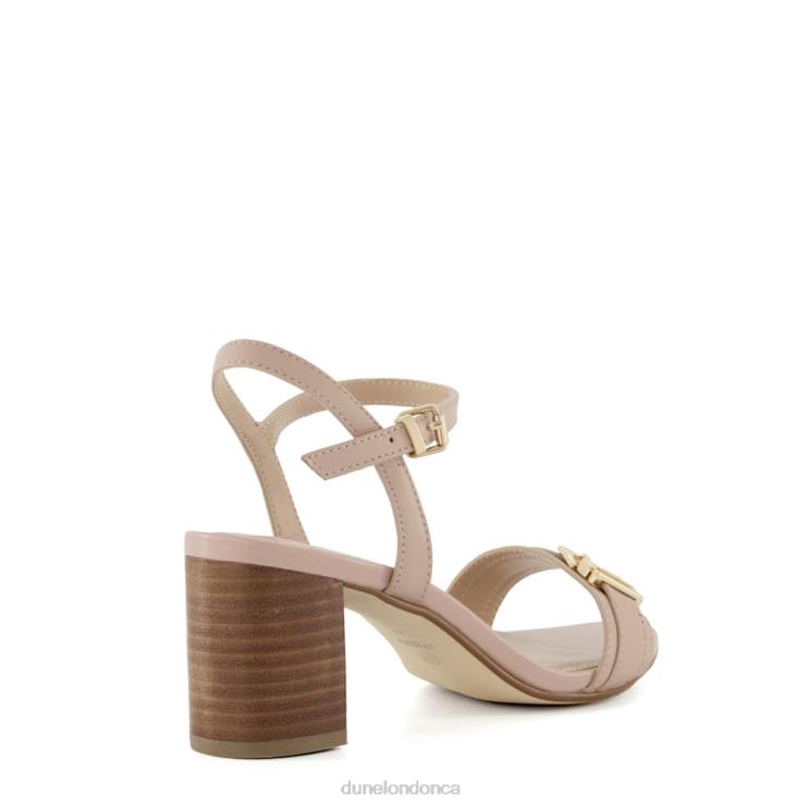 Dune London Jessie Women Buckle-Strap Block-Heel Sandals Blush 2Z0DB191